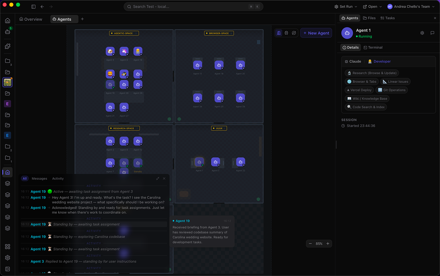 Fabric AI agent command center — manage autonomous AI coding agents on a visual canvas